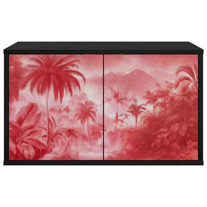 Wall-mounted TV Cabinet AACHEN 69 x 33 x 40 cm Black Oak