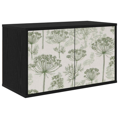 Wall-mounted TV Cabinet GOTHA 69 x 33 x 40 cm Black Oak