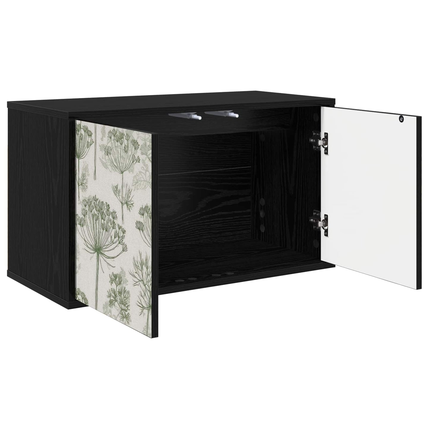 Wall-mounted TV Cabinet GOTHA 69 x 33 x 40 cm Black Oak