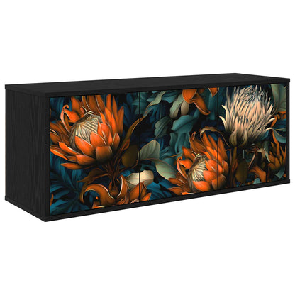 Wall-mounted TV Cabinet LOCHEM 102 x 33 x 40 cm Black Oak