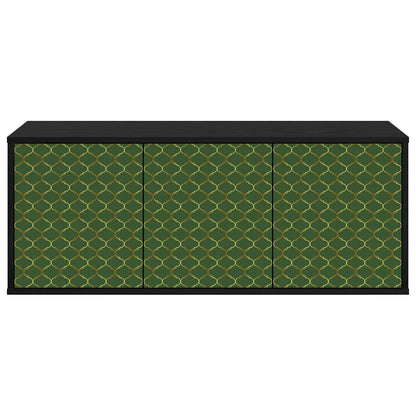 Wall-mounted TV Cabinet GELEEN 102 x 33 x 40 cm Black Oak