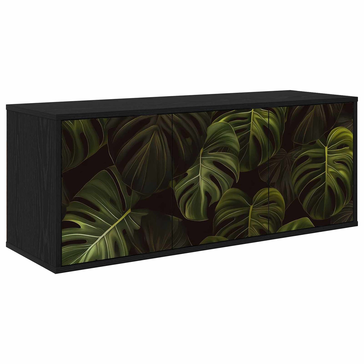 Wall-mounted TV Cabinet ELBURG 102 x 33 x 40 cm Black Oak