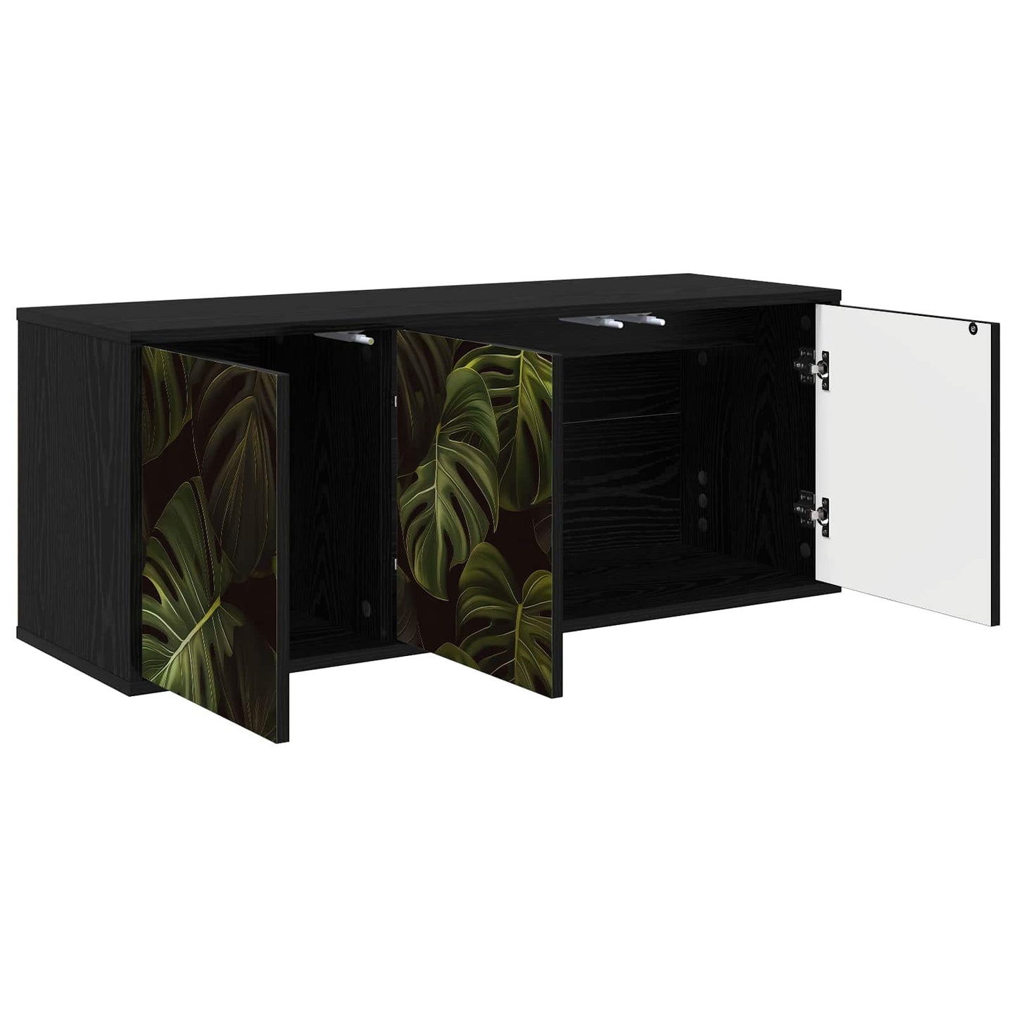 Wall-mounted TV Cabinet ELBURG 102 x 33 x 40 cm Black Oak