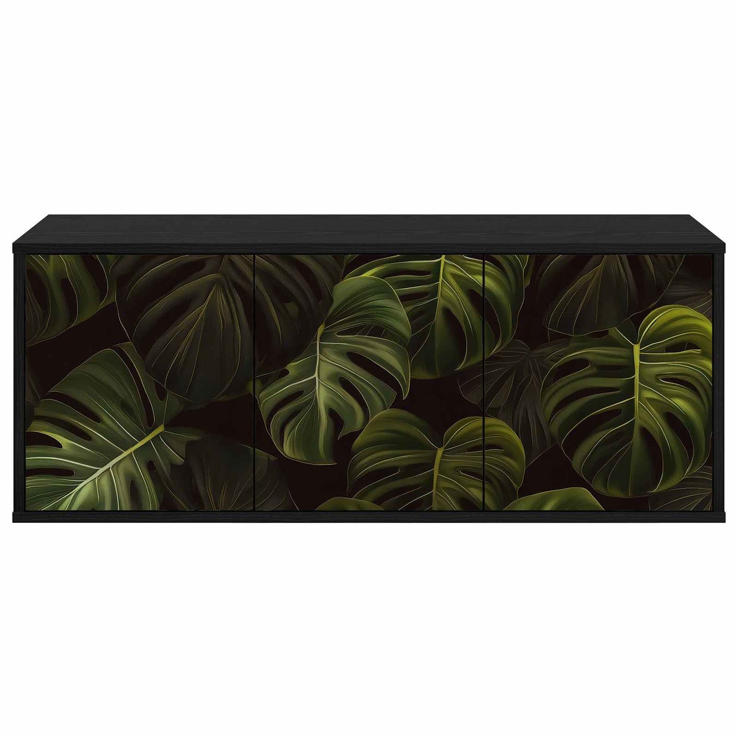 Wall-mounted TV Cabinet ELBURG 102 x 33 x 40 cm Black Oak