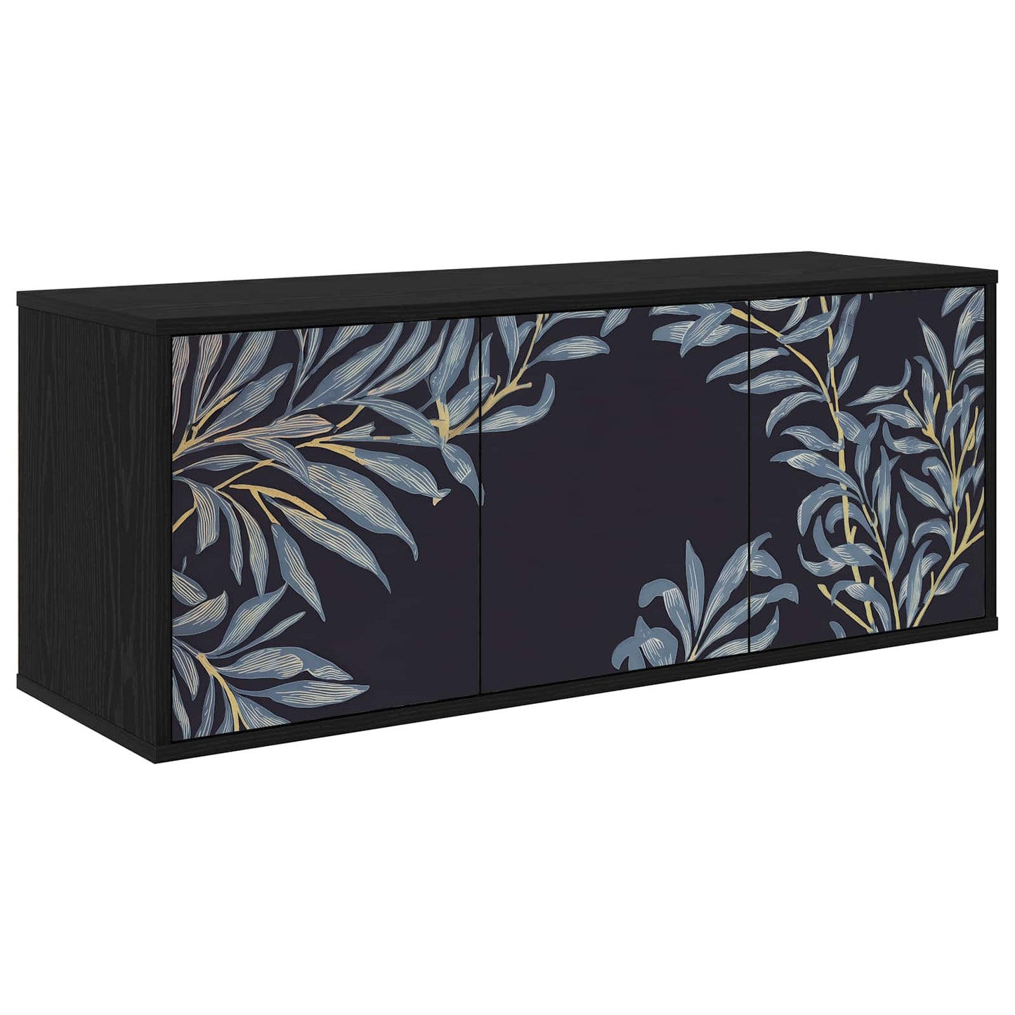 Wall-mounted TV Cabinet DOKKUM 102 x 33 x 40 cm Black Oak