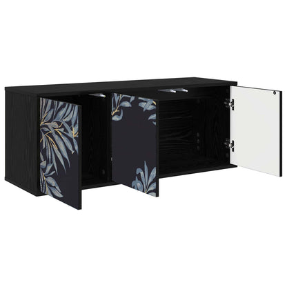 Wall-mounted TV Cabinet DOKKUM 102 x 33 x 40 cm Black Oak