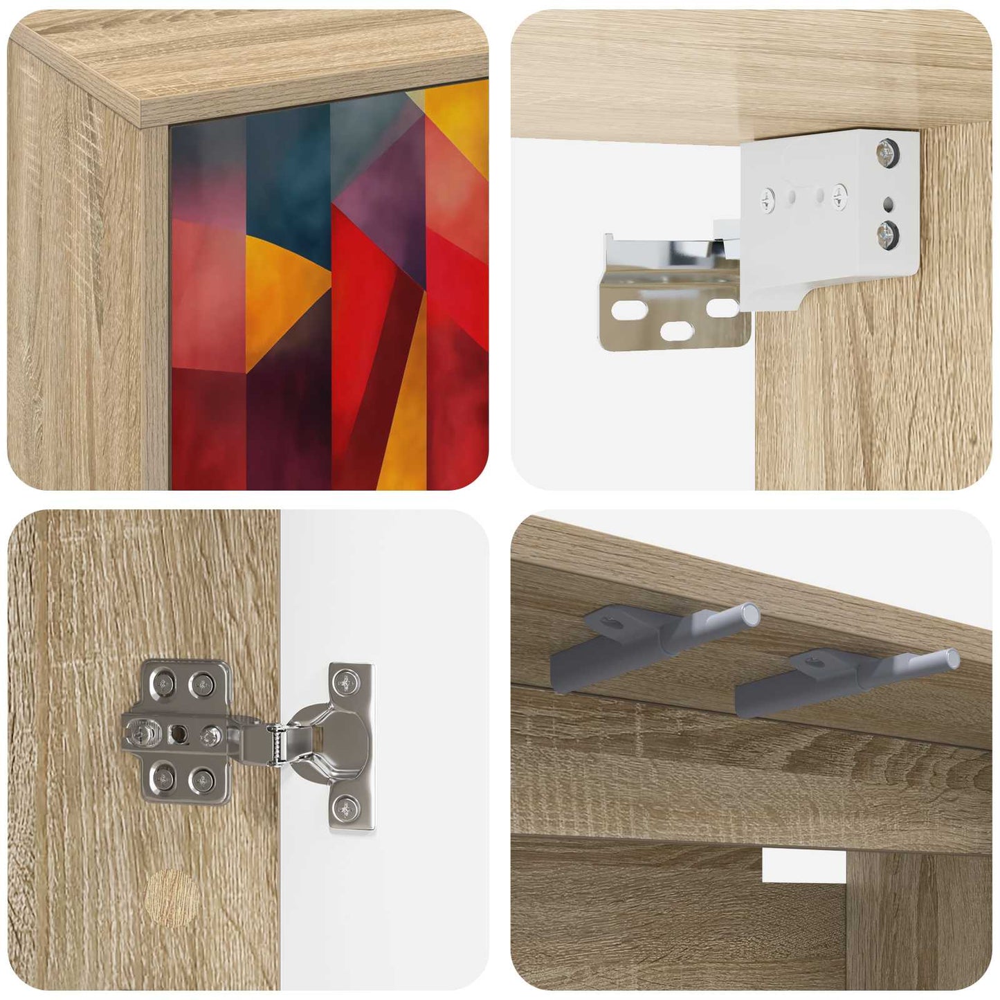 Wall-mounted TV Cabinet HEESCH 102 x 33 x 40 cm Sonoma Oak