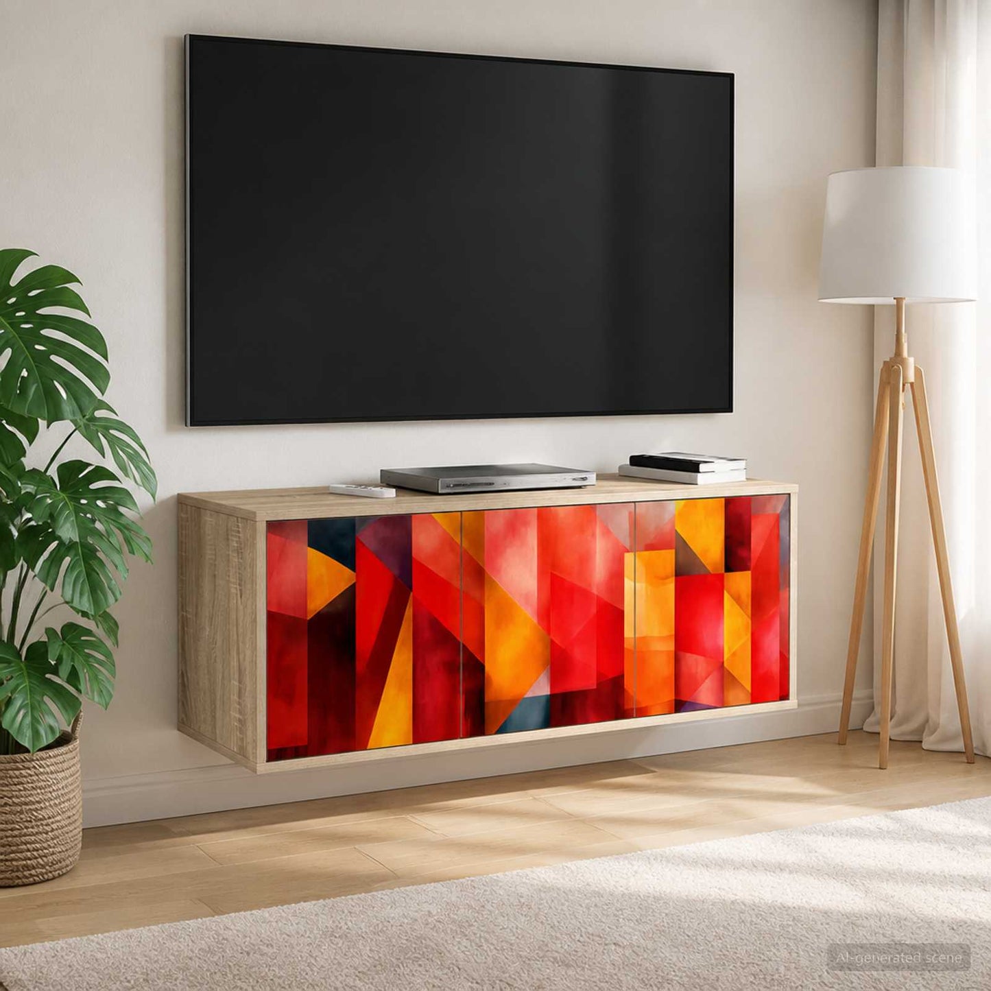 Wall-mounted TV Cabinet HEESCH 102 x 33 x 40 cm Sonoma Oak