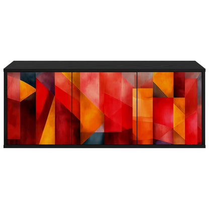 Wall-mounted TV Cabinet HEESCH 102 x 33 x 40 cm Black Oak