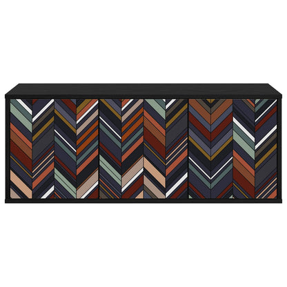Wall-mounted TV Cabinet OMMEN 102 x 33 x 40 cm Black Oak