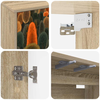 Wall-mounted TV Cabinet ZAANDAM 102 x 33 x 40 cm Sonoma Oak