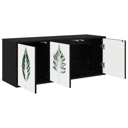 Wall-mounted TV Cabinet HANAU 102 x 33 x 40 cm Black Oak