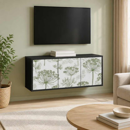 Wall-mounted TV Cabinet GOTHA 102 x 33 x 40 cm Black Oak