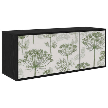 Wall-mounted TV Cabinet GOTHA 102 x 33 x 40 cm Black Oak