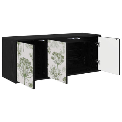Wall-mounted TV Cabinet GOTHA 102 x 33 x 40 cm Black Oak
