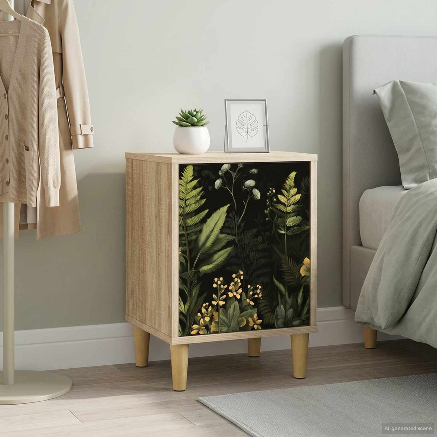 Bedside Cabinet RHENEN Sonoma Oak 36 x 33 x 50 cm