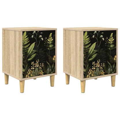 Bedside Cabinet RHENEN 2 pcs Sonoma Oak 36 x 33 x 50 cm