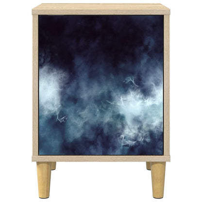 Bedside Cabinet RAALTE 2 pcs Sonoma Oak 36 x 33 x 50 cm