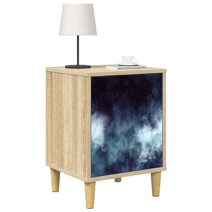 Bedside Cabinet RAALTE 2 pcs Sonoma Oak 36 x 33 x 50 cm