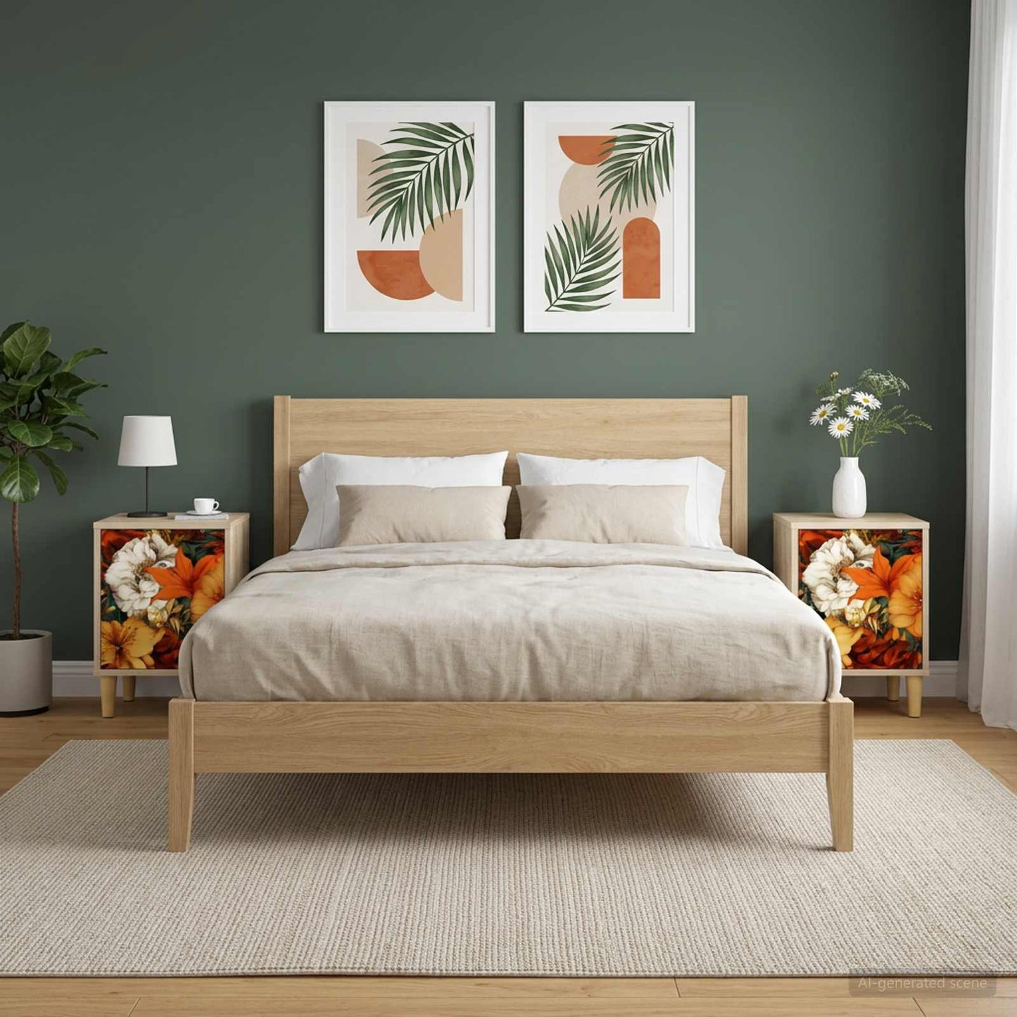 Bedside Cabinet GENNEP 2 pcs Sonoma Oak 36 x 33 x 50 cm