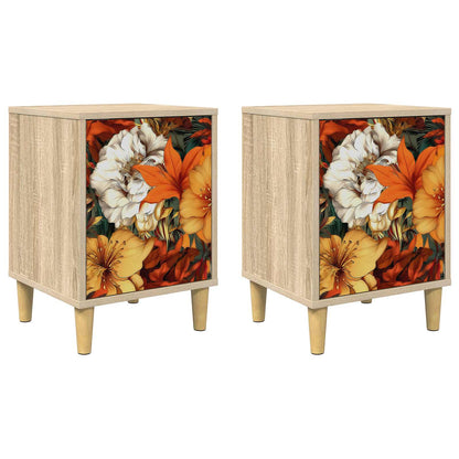 Bedside Cabinet GENNEP 2 pcs Sonoma Oak 36 x 33 x 50 cm