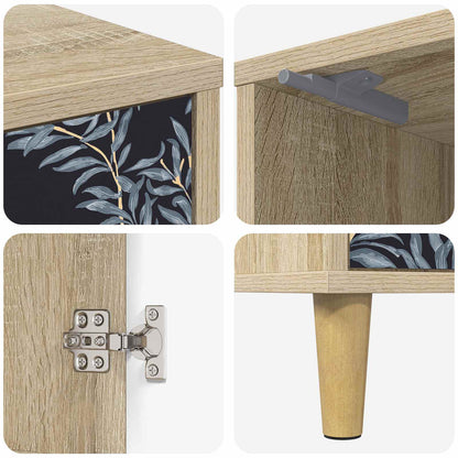Bedside Cabinet DOKKUM 2 pcs Sonoma Oak 36 x 33 x 50 cm
