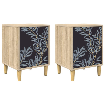 Bedside Cabinet DOKKUM 2 pcs Sonoma Oak 36 x 33 x 50 cm