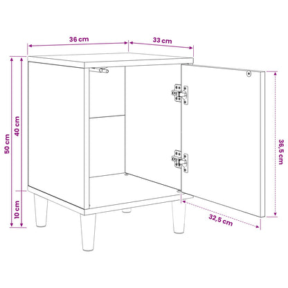 Bedside Cabinet DOKKUM 2 pcs Sonoma Oak 36 x 33 x 50 cm