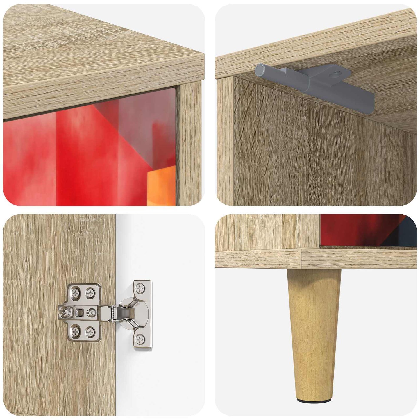 Bedside Cabinet HEESCH Sonoma Oak 36 x 33 x 50 cm