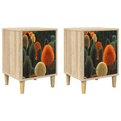 Bedside Cabinet ZAANDAM 2 pcs Sonoma Oak 36 x 33 x 50 cm