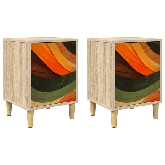 Bedside Cabinet BONN 2 pcs Sonoma Oak 36 x 33 x 50 cm