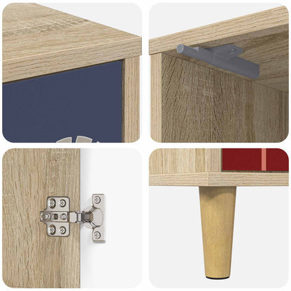 Bedside Cabinet ESSEN 2 pcs Sonoma Oak 36 x 33 x 50 cm