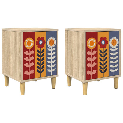 Bedside Cabinet ESSEN 2 pcs Sonoma Oak 36 x 33 x 50 cm