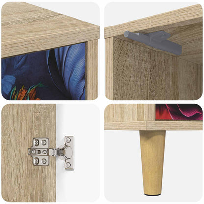 Bedside Cabinet KIEL 2 pcs Sonoma Oak 36 x 33 x 50 cm