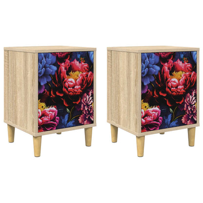 Bedside Cabinet KIEL 2 pcs Sonoma Oak 36 x 33 x 50 cm