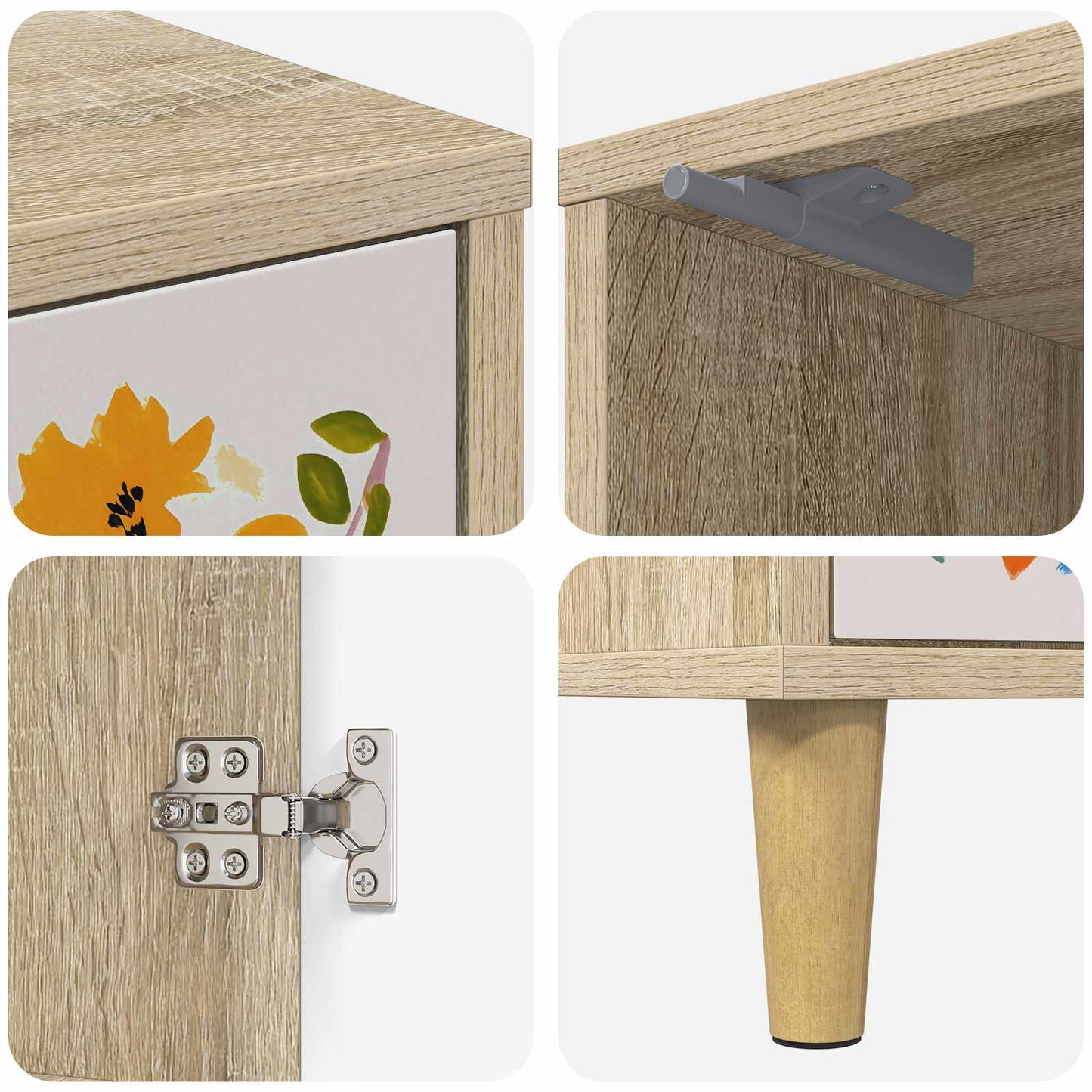 Bedside Cabinet MAINZ Sonoma Oak 36 x 33 x 50 cm