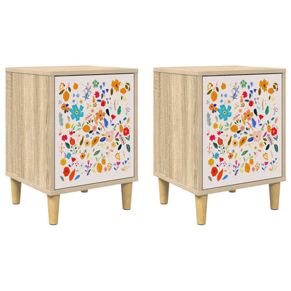 Bedside Cabinet MAINZ 2 pcs Sonoma Oak 36 x 33 x 50 cm