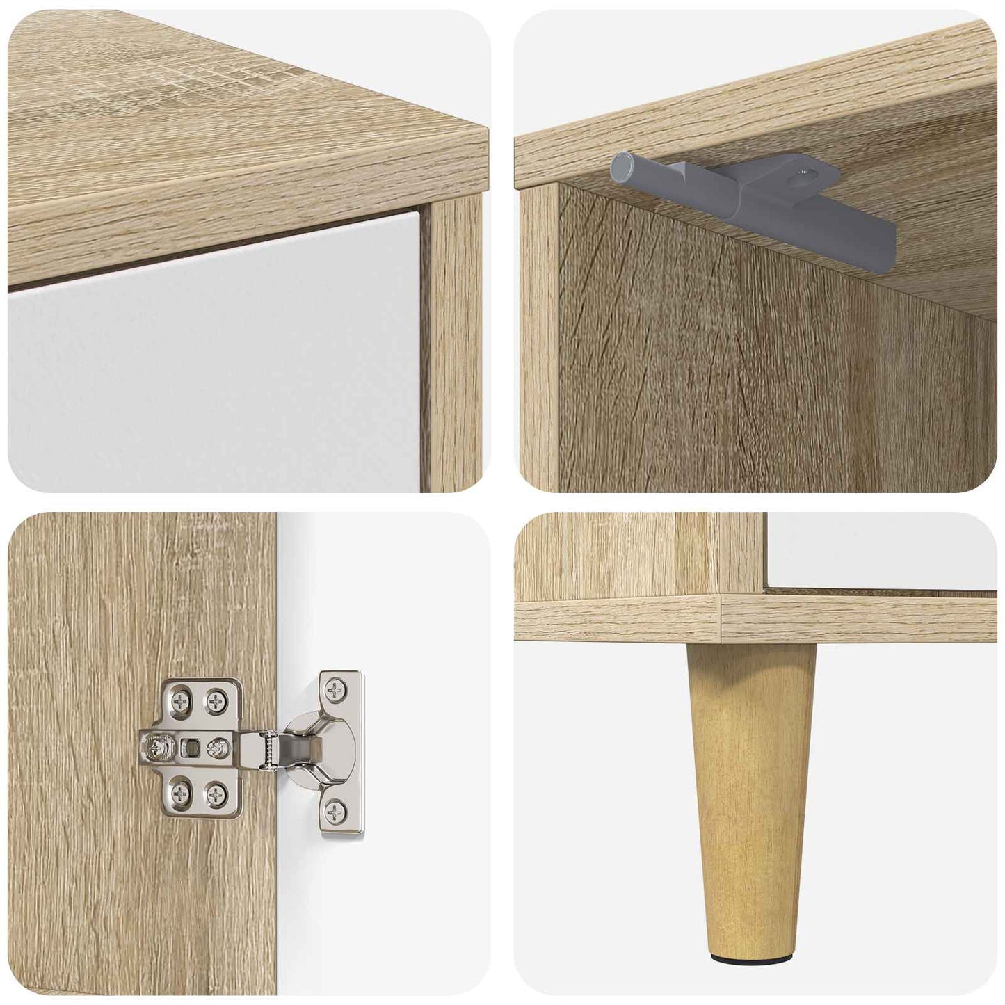 Bedside Cabinet HANAU Sonoma Oak 36 x 33 x 50 cm