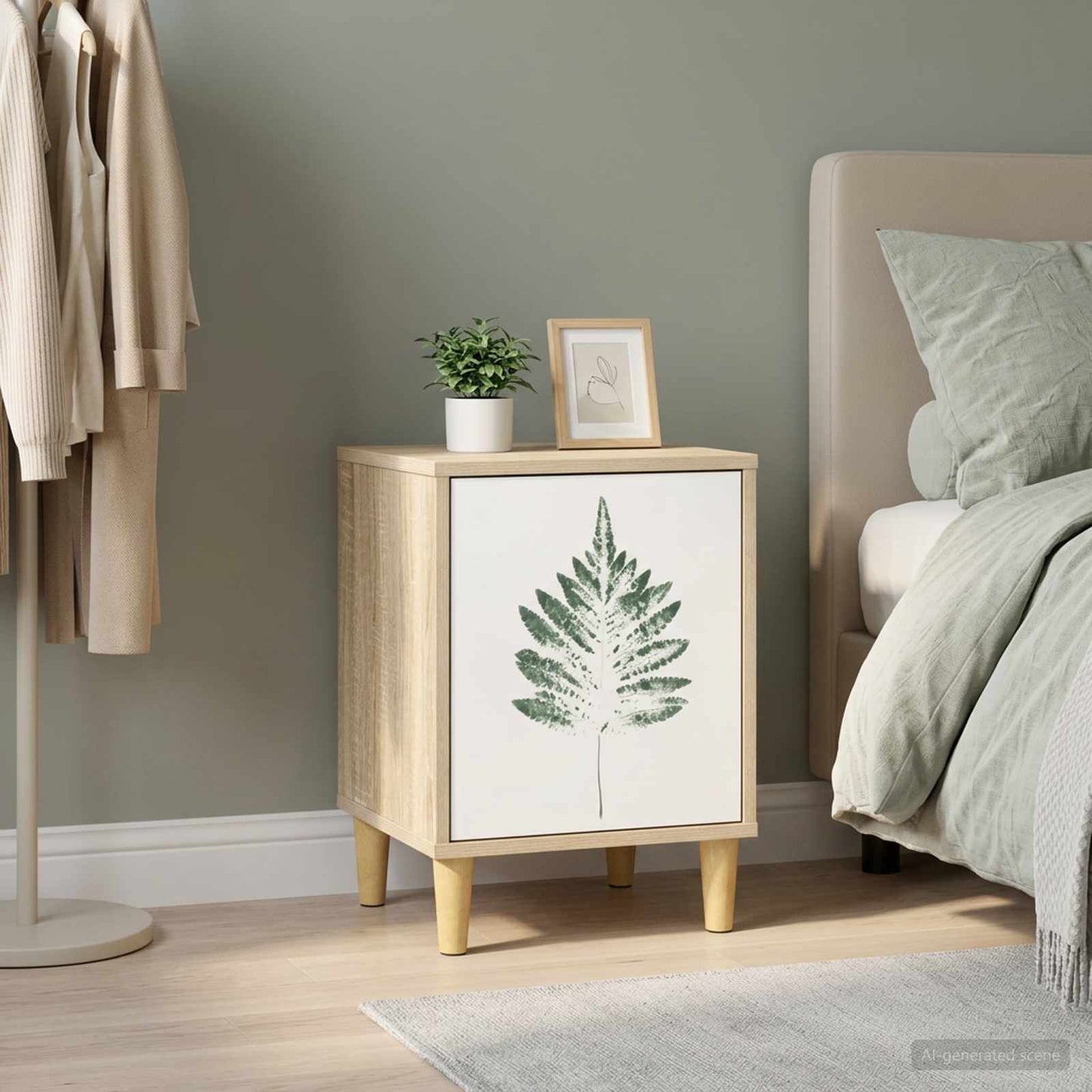 Bedside Cabinet HANAU Sonoma Oak 36 x 33 x 50 cm