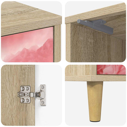 Bedside Cabinet AACHEN 2 pcs Sonoma Oak 36 x 33 x 50 cm