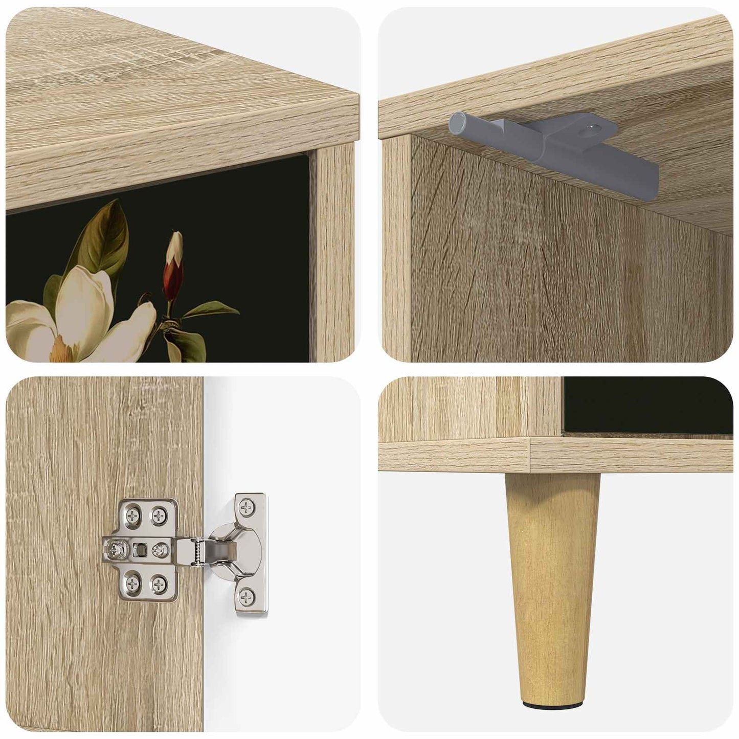 Bedside Cabinet BREMEN Sonoma Oak 36 x 33 x 50 cm