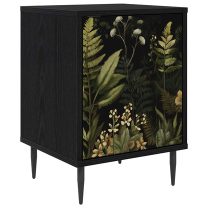 Bedside Cabinet RHENEN Black Oak 36 x 33 x 51 cm