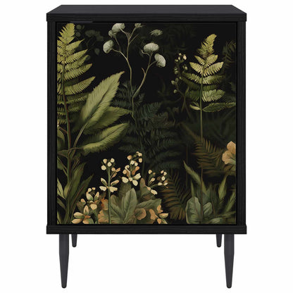 Bedside Cabinet RHENEN Black Oak 36 x 33 x 51 cm