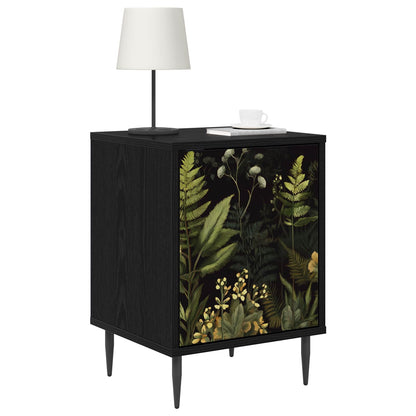 Bedside Cabinet RHENEN Black Oak 36 x 33 x 51 cm