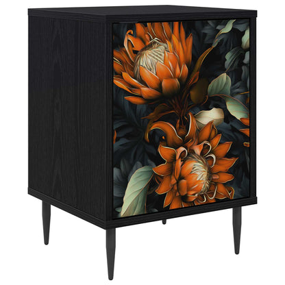 Bedside Cabinet LOCHEM Black Oak 36 x 33 x 51 cm