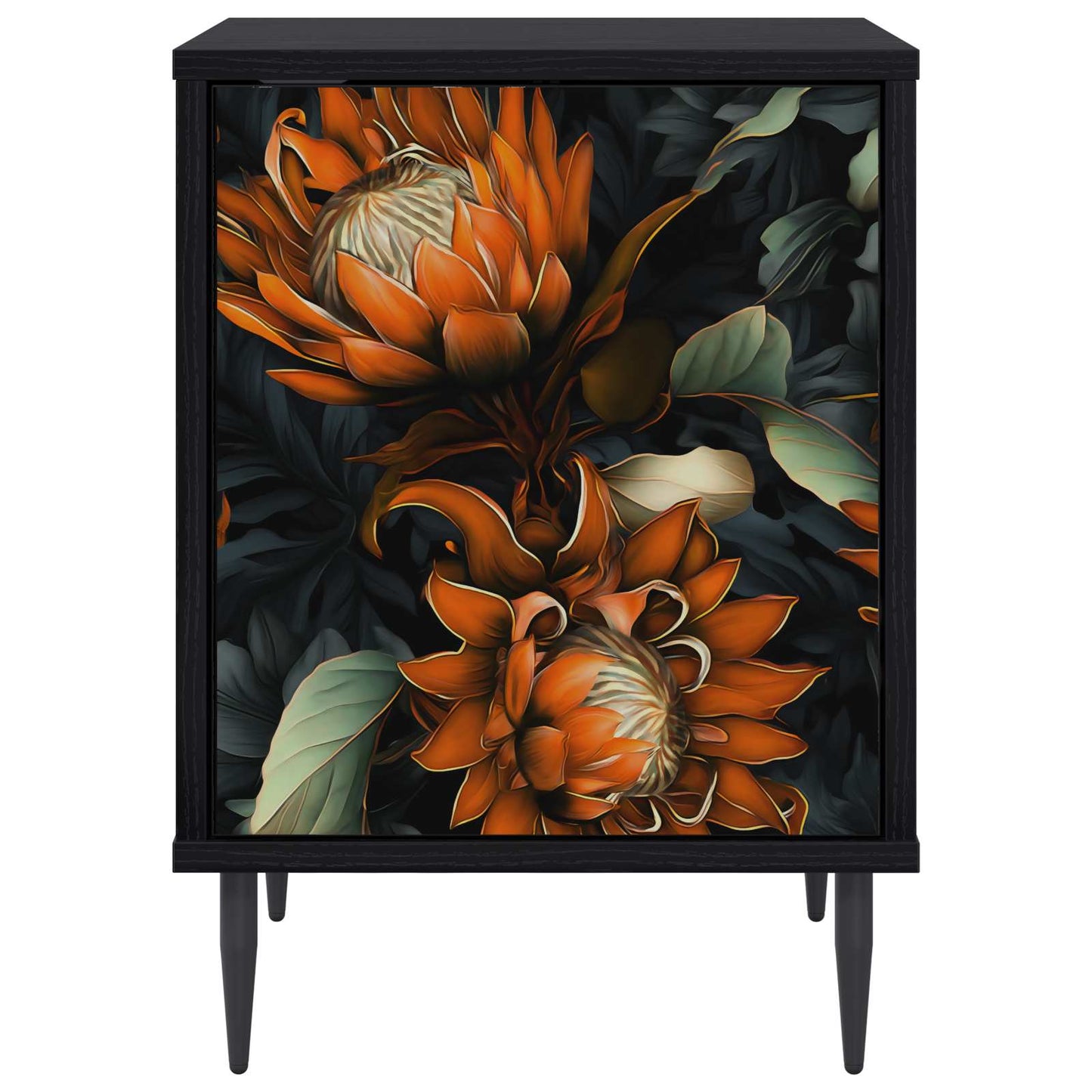 Bedside Cabinet LOCHEM Black Oak 36 x 33 x 51 cm