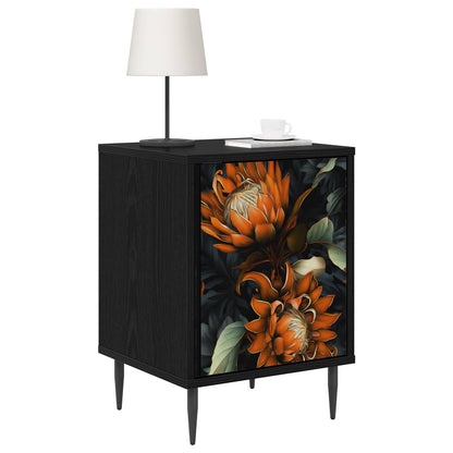 Bedside Cabinet LOCHEM Black Oak 36 x 33 x 51 cm
