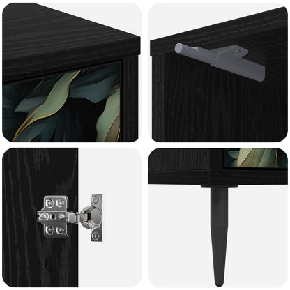 Bedside Cabinet LOCHEM 2 pcs Black Oak 36 x 33 x 51 cm