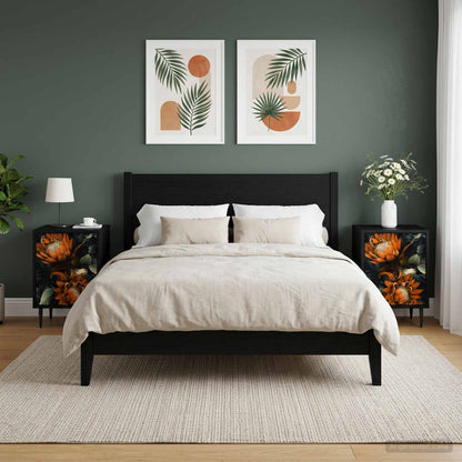 Bedside Cabinet LOCHEM 2 pcs Black Oak 36 x 33 x 51 cm