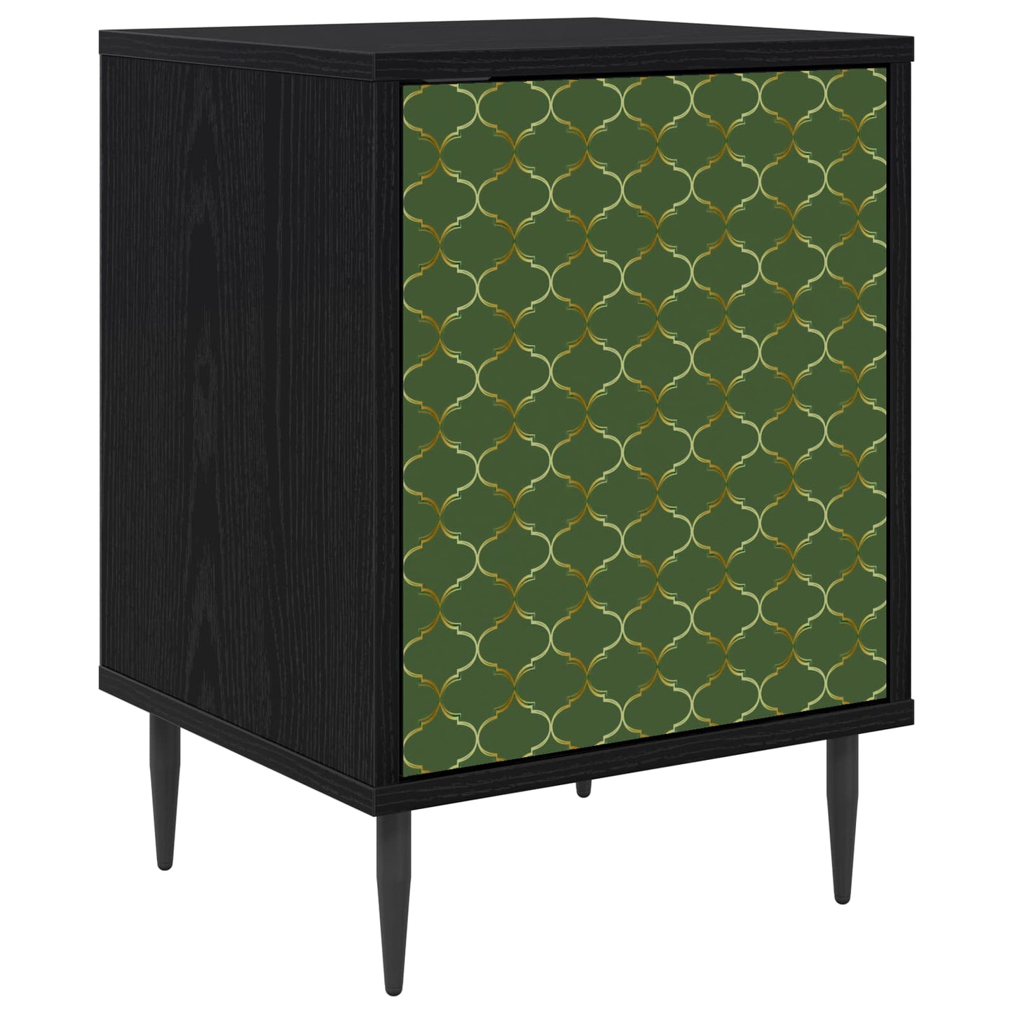 Bedside Cabinet GELEEN Black Oak 36 x 33 x 51 cm